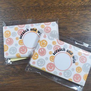 Scratch & Win-Thank You Cards - Happy Smily Face - 40 Cards